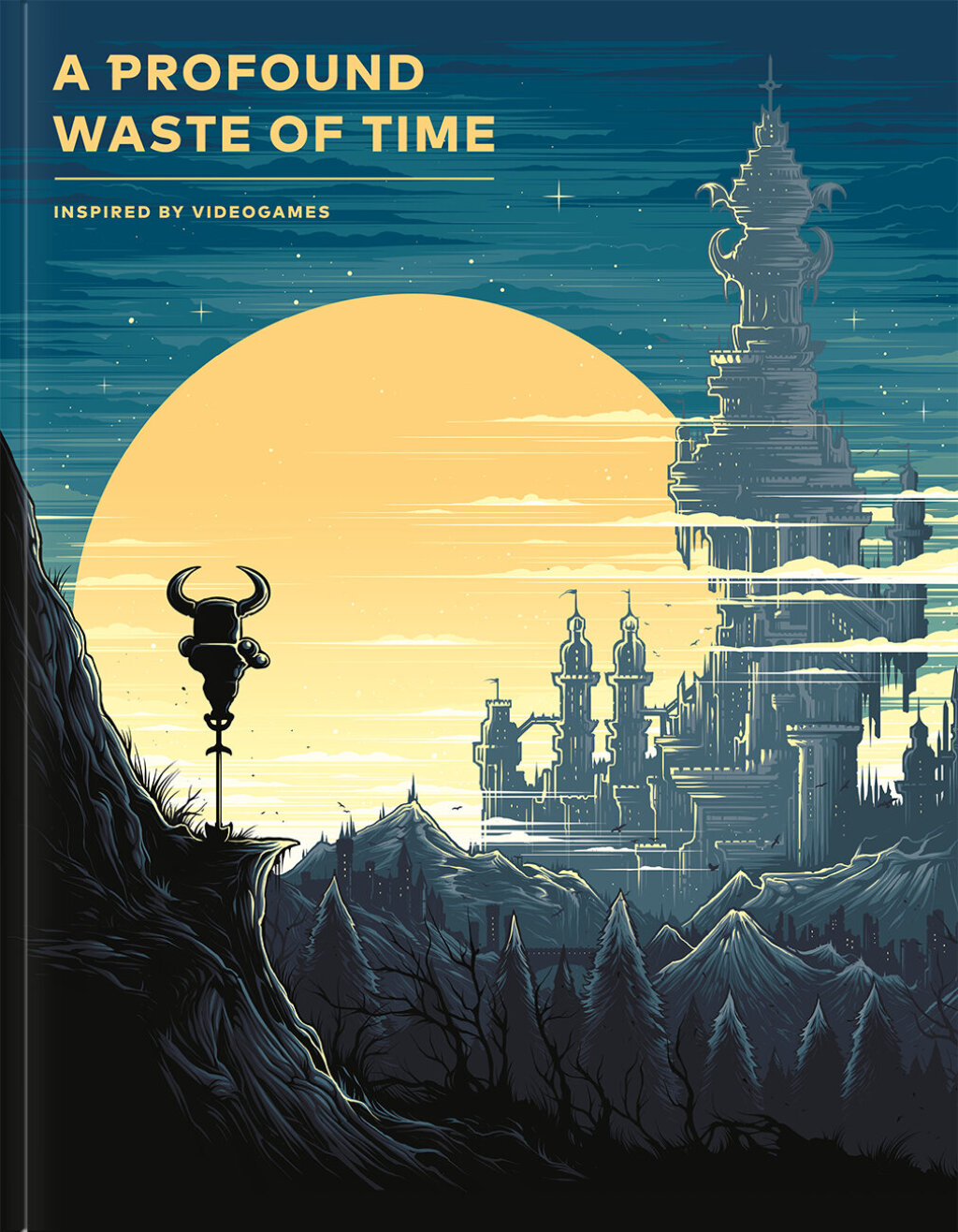 Cover image of Issue 1 of A Profound Waste of Time featuring a glow in the dark illustration of Shovel Knight by Yacht Club Games illustrated by Dan Mumford.