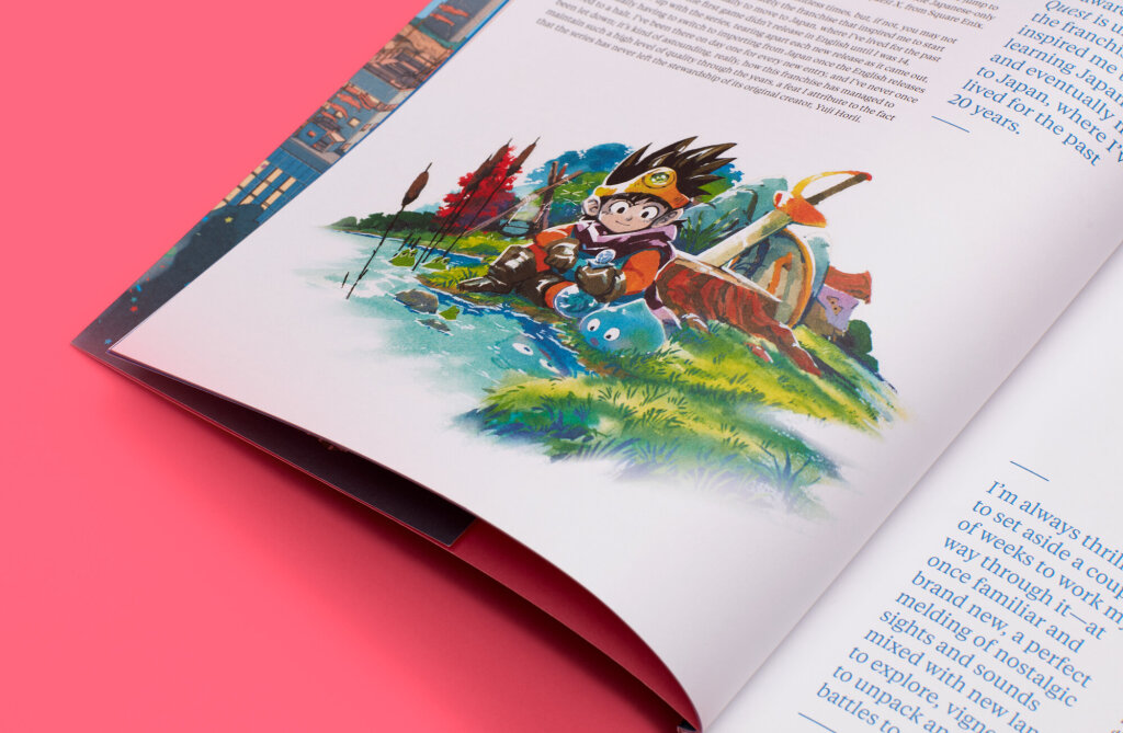 Detail illustration from Issue 2 of A Profound Waste of Time featuring Dragon Quest.