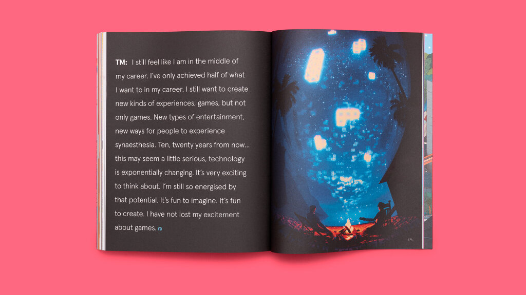 Full magazine spread from issue 2 of A Profound Waste of Time. Featuring Mizuguchi discussing Tetris Effect.